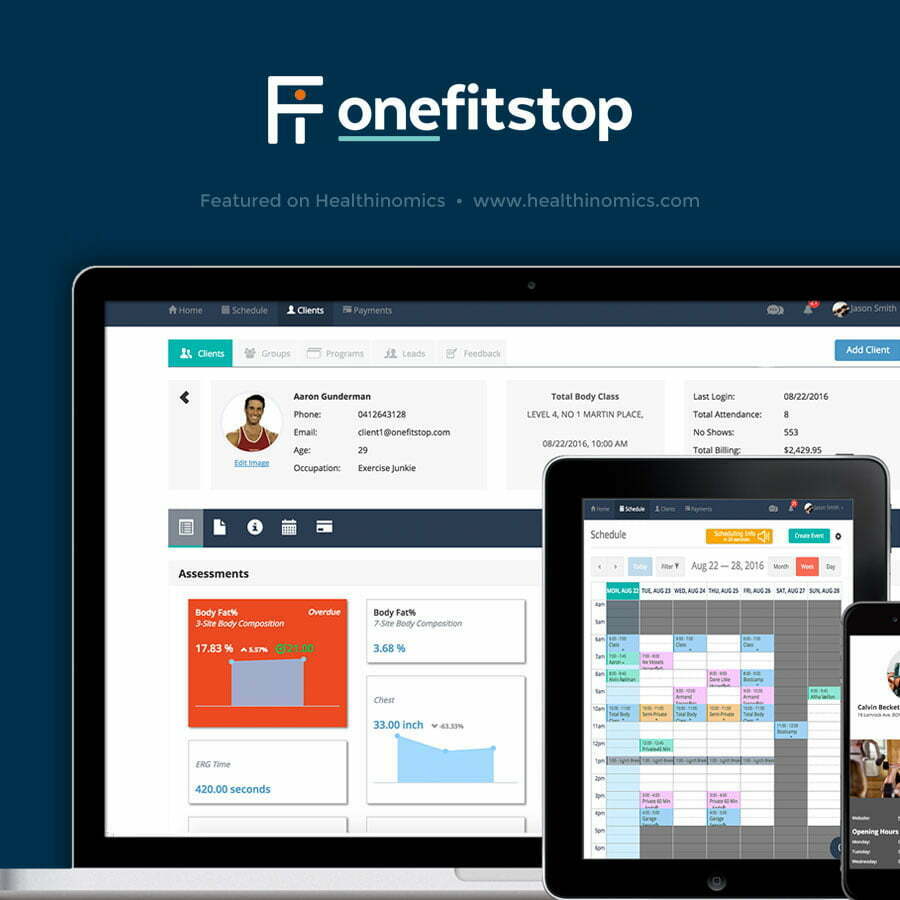 Online Scheduling Software – OneFitStop | Featured on Healthinomics