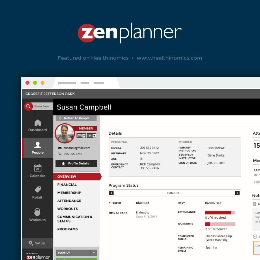 Online Scheduling Software – Zen Planner | Featured on Healthinomics