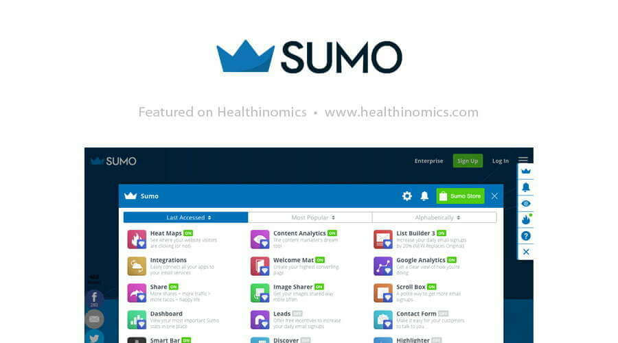 Sumo - 33 Free Tools You Can't Afford To Run Your Business Without | Healthinomics Blog