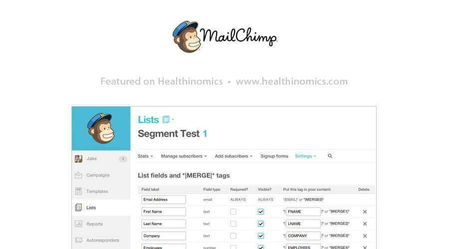 Mailchimp - 33 Free Tools You Can't Afford To Run Your Business Without | Healthinomics Blog