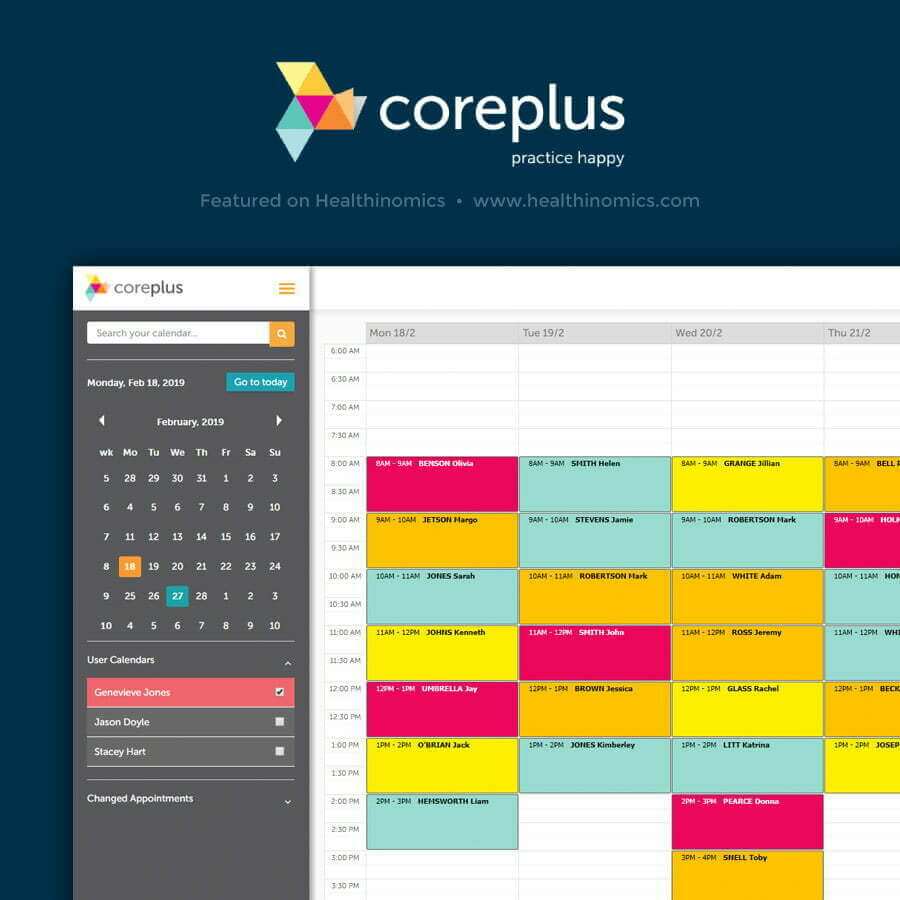 Online Scheduling Software – Coreplus | Featured on Healthinomics