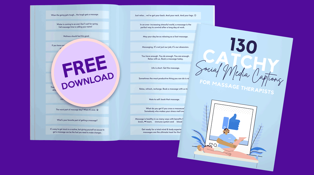 130 catchy social media captions for massage therapists
