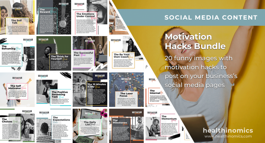 Social Media Images - Motivation Hacks Bundle | Healthinomics