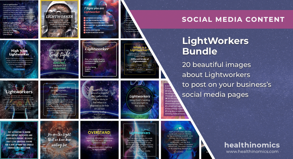 Social Media Images - Lightworkers Bundle | Healthinomics Social Media Images - Lightworkers Bundle | Healthinomics