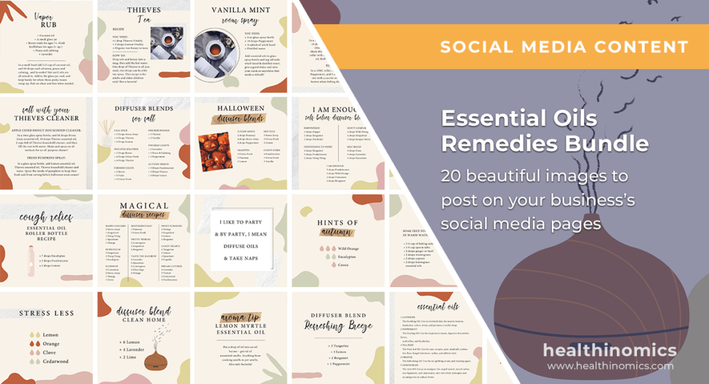 Social Media Images - Essential Oil Remedies | Healthinomics
