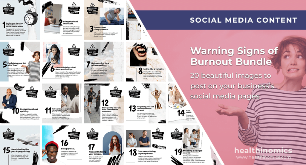 Social Media Images - Warning signs of burnout | Healthinomics