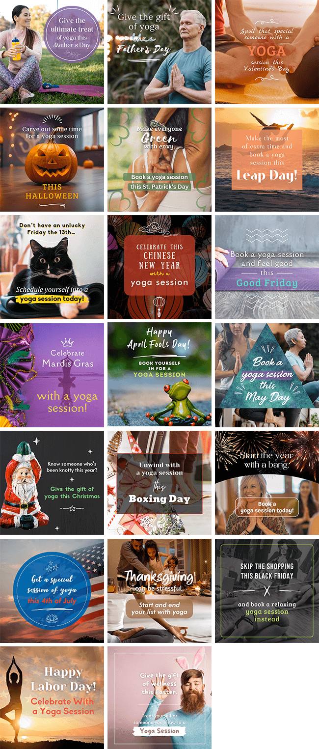 Major Holiday Yogo Promos For Social Media Bundle | By Healthinomics