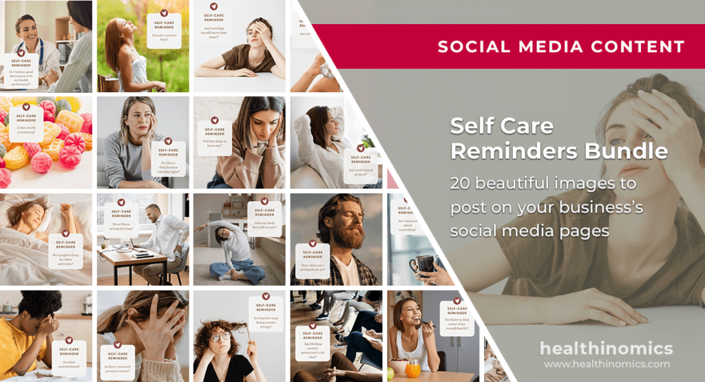 Social Media Images - Self Care Reminders Bundle | Healthinomics