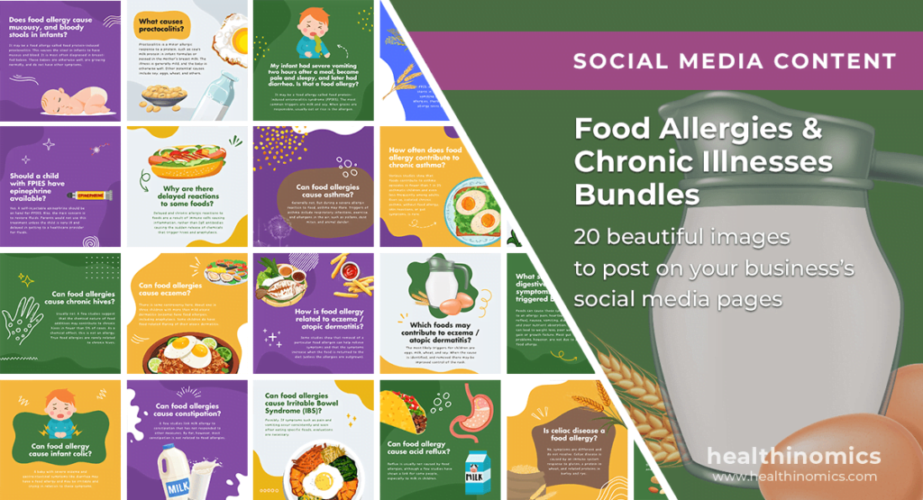 Social Media Images - Food Allergies & Chronic Illnesses Bundle | Healthinomics