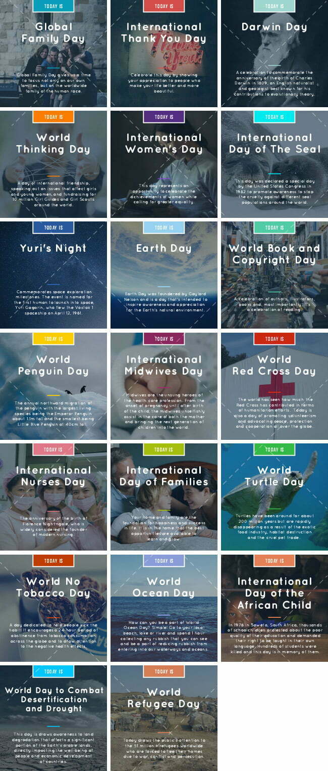 International World Days Bundle 1 Images Healthinomics