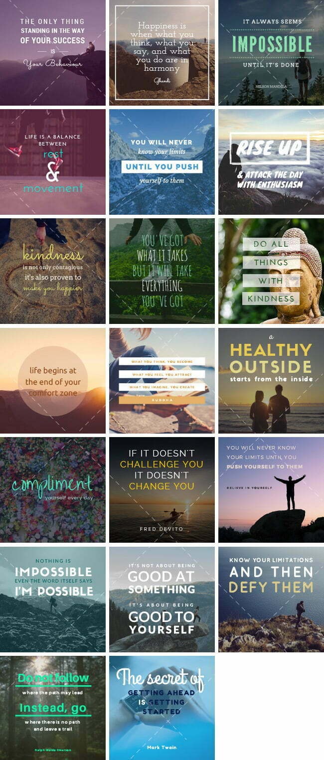 Social Media Quotes – Motivational Quotes Bundle 2 | By Healthinomics