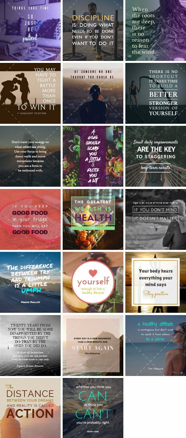 Social Media Quotes – Motivational Quotes Bundle 3 | By Healthinomics
