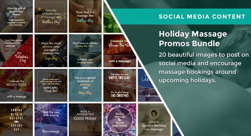 Holiday Massage Promos Bundle | By Healthinomics
