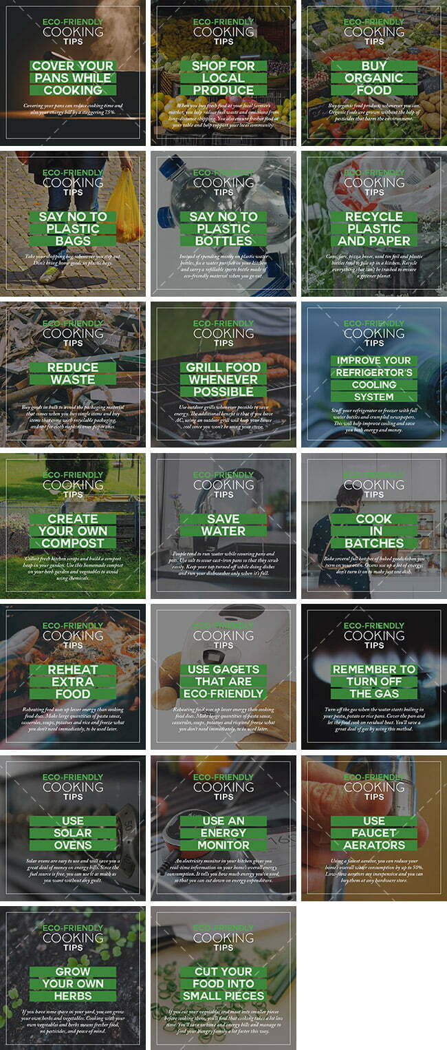 Eco-Friendly Cooking Tips Bundle | By Healthinomics