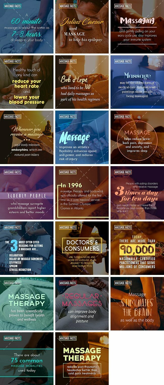 Massage Facts Bundle 1 Massage Facts Bundle | By Healthinomics