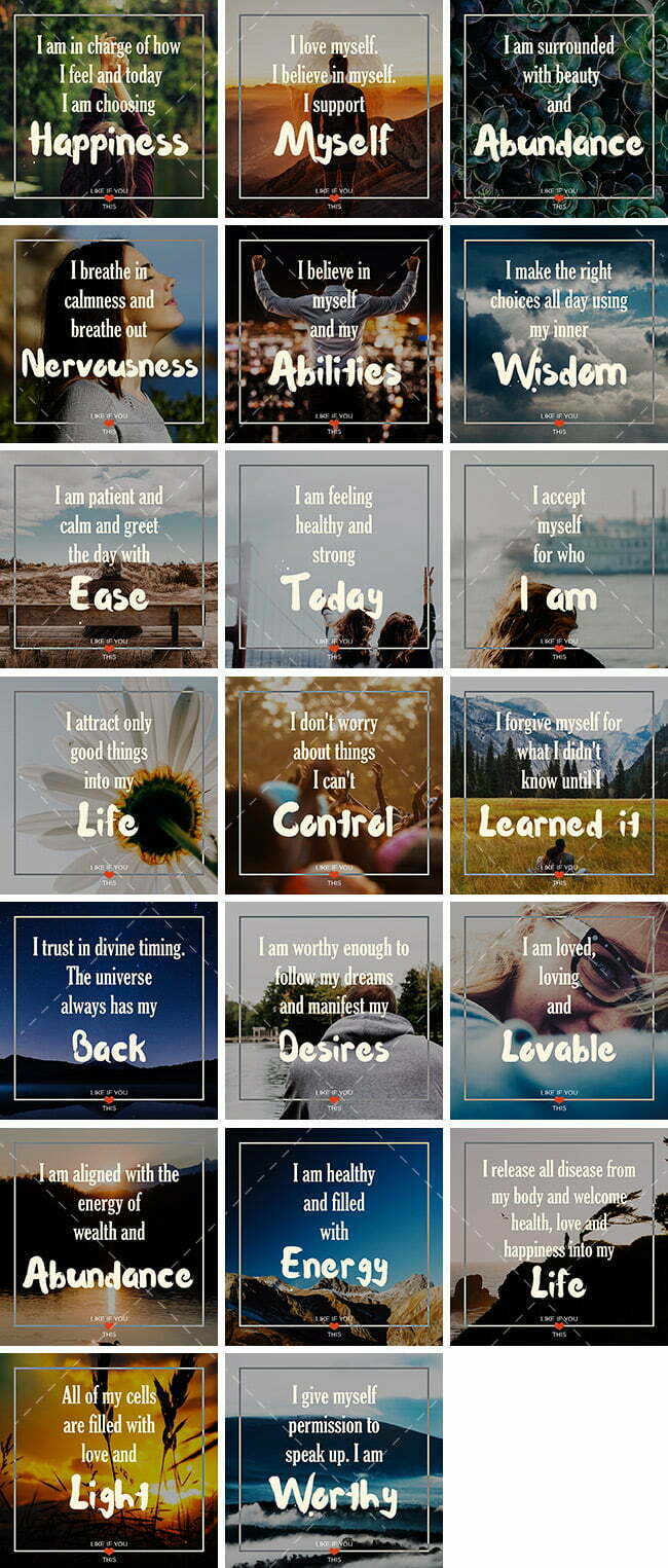 Positive Affirmations Bundle 1 Positive Affirmations Bundle | By Healthinomics