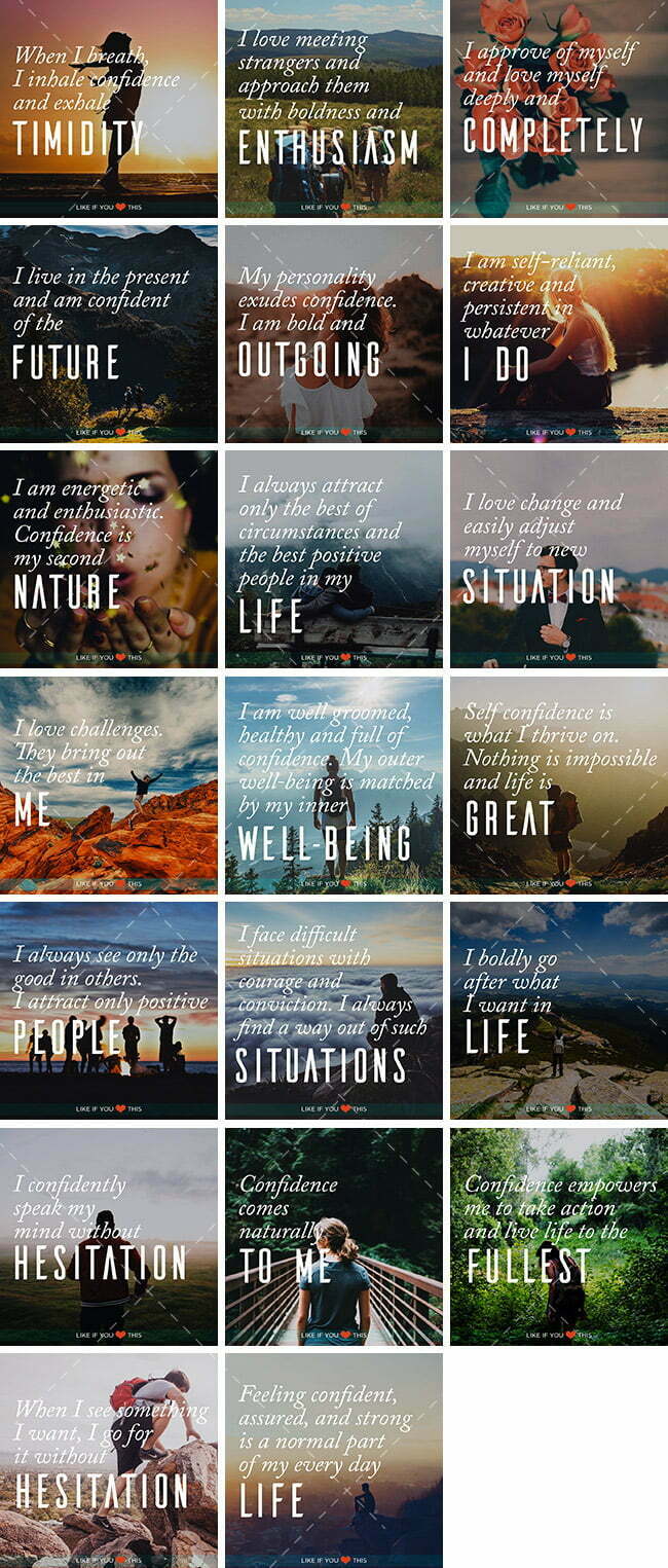 Self-Confidence Affirmations Bundle | By Healthinomics