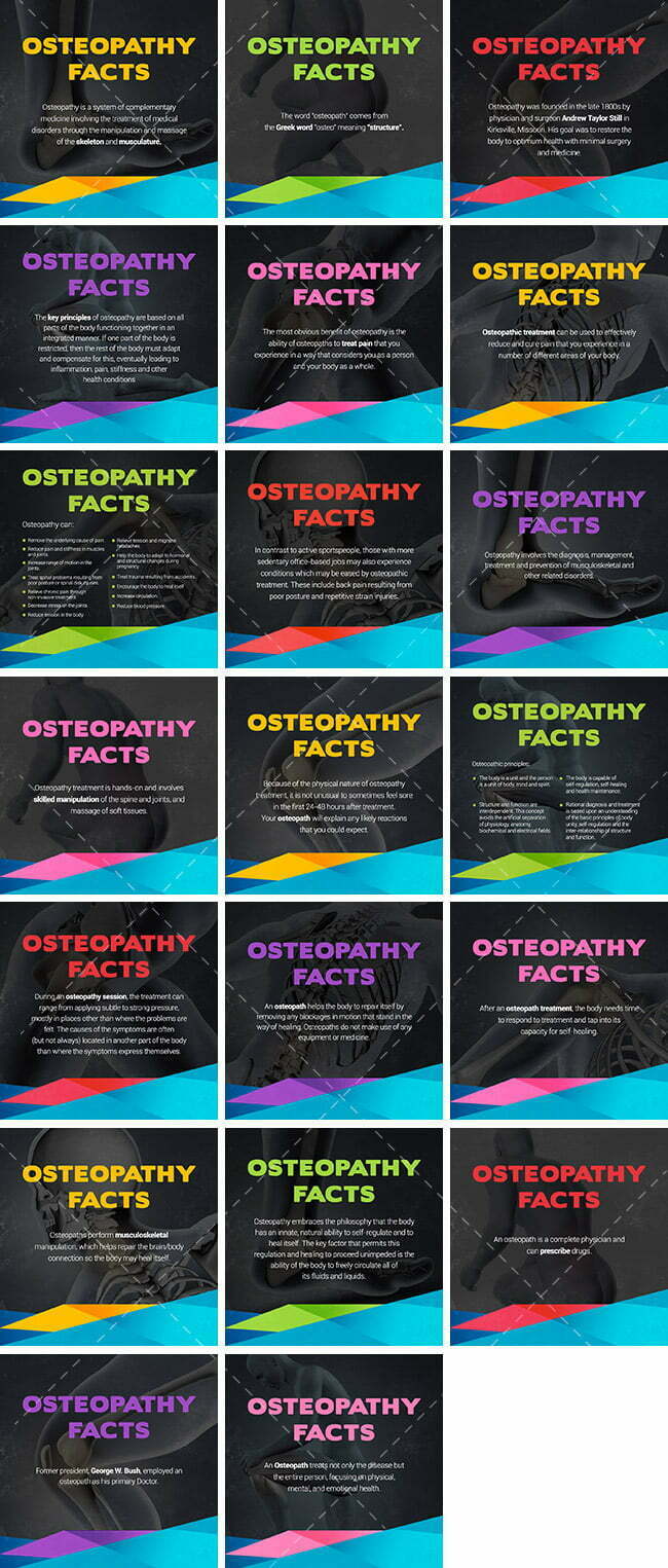 Osteopathy Facts Bundle 1 Osteopathy Facts Bundle | By Healthinomics