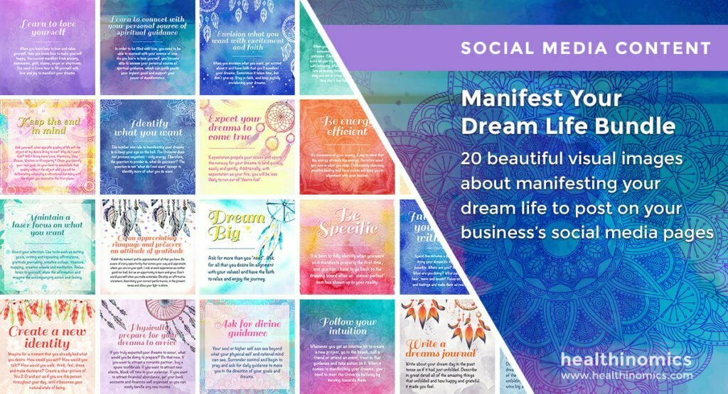Social Media Images – Manifest Your Dream Life Bundle | Healthinomics.com