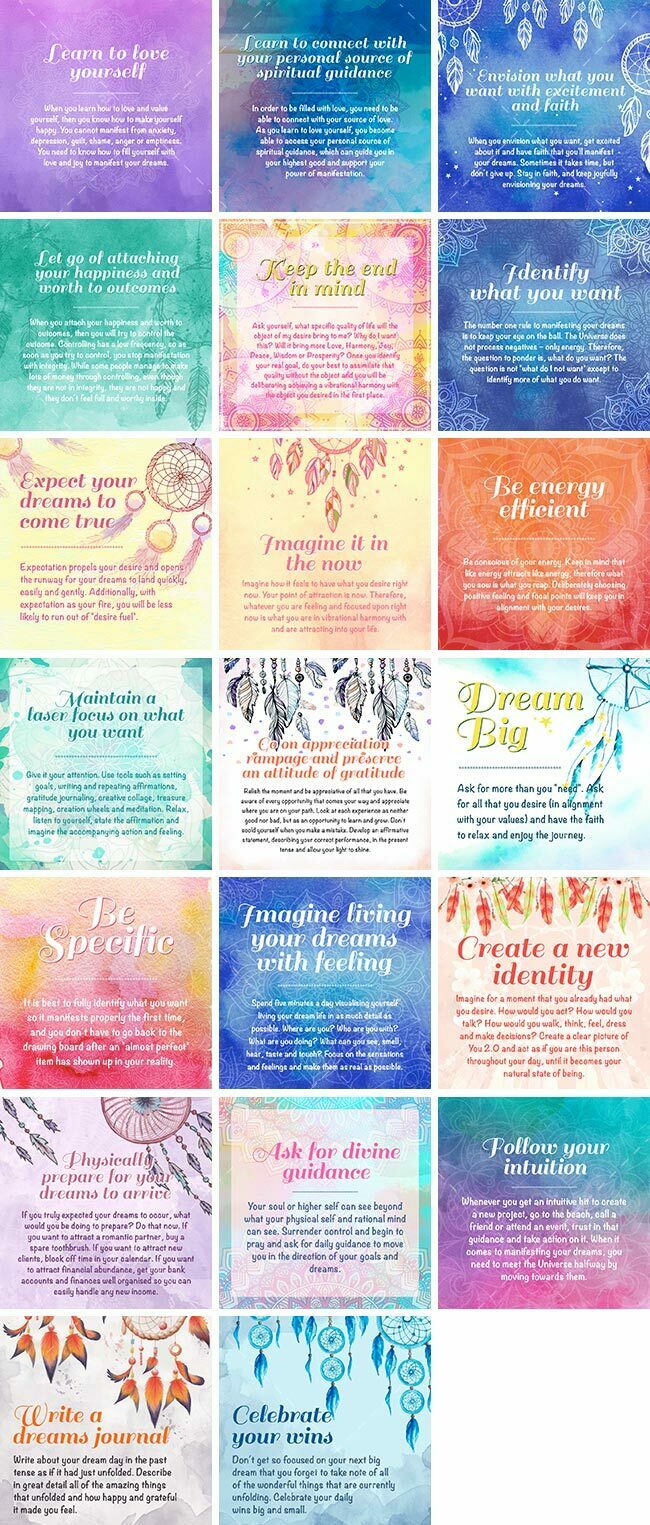 Manifest Your Dream Life Bundle 1 Social Media Images – Manifest Your Dream Life Bundle | Healthinomics.com