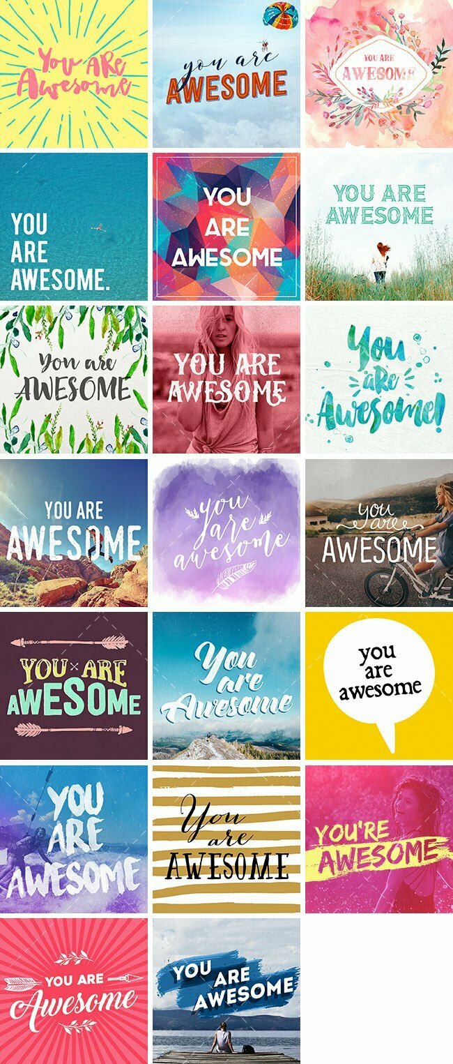 You Are Awesome Images Bundle 1 You Are Awesome Images Bundle | Healthinomics.com