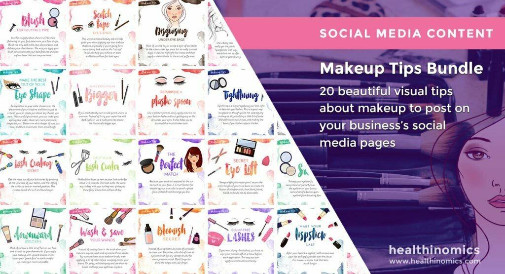 Social Media Images – Makeup Tips Bundle | Healthinomics.com Social Media Images – Makeup Tips Bundle | Healthinomics.com