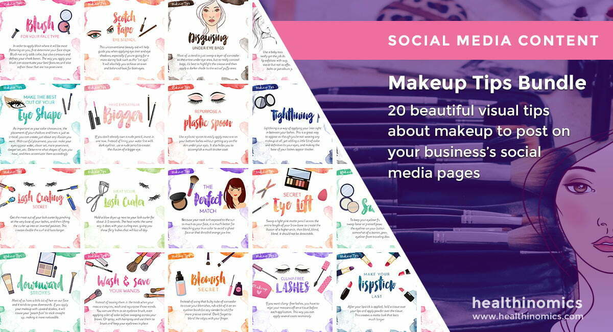 Social Media Images – Makeup Tips Bundle | Healthinomics.com