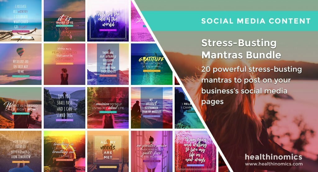 Social Media Images – Stress-Busting Mantras Bundle | Healthinomics.com