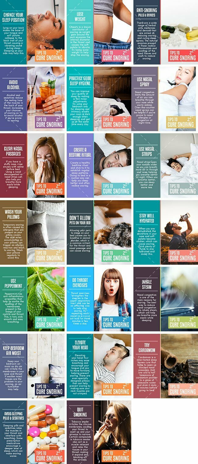 Social Media Images – Tips To Cure Snoring Bundle | Healthinomics.com
