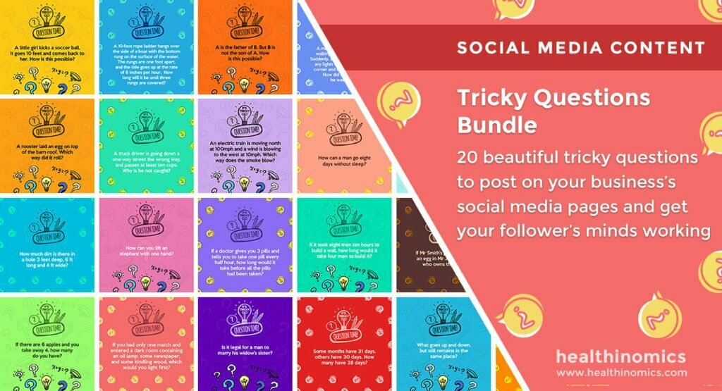 Social Media Images – Tricky Questions Bundle | Healthinomics.com