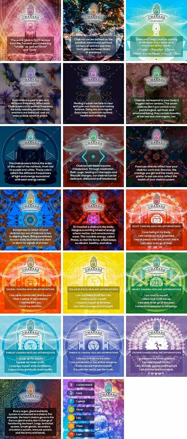 Social Media Images – Chakras For Beginners Bundle | Healthinomics.com