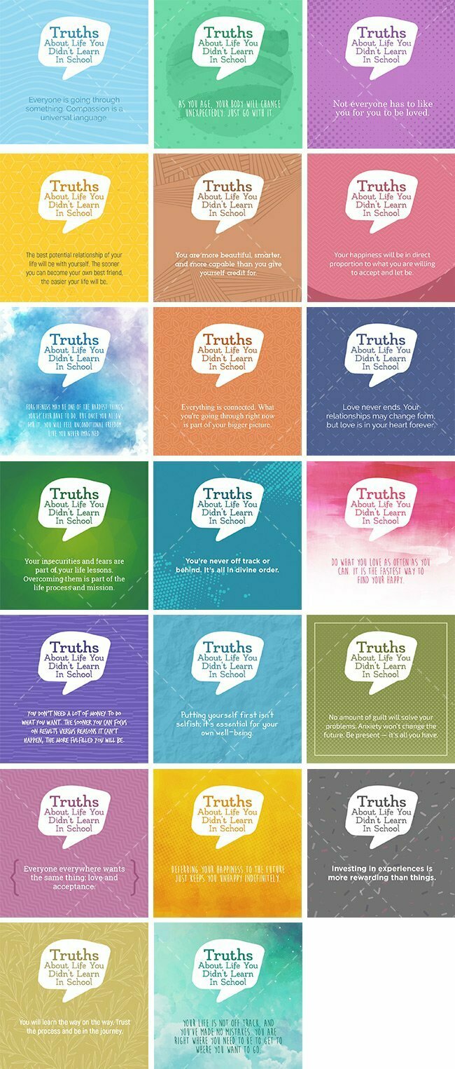 Life Truths Bundle 1 Social Media Images – Life Truths Bundle | Healthinomics.com