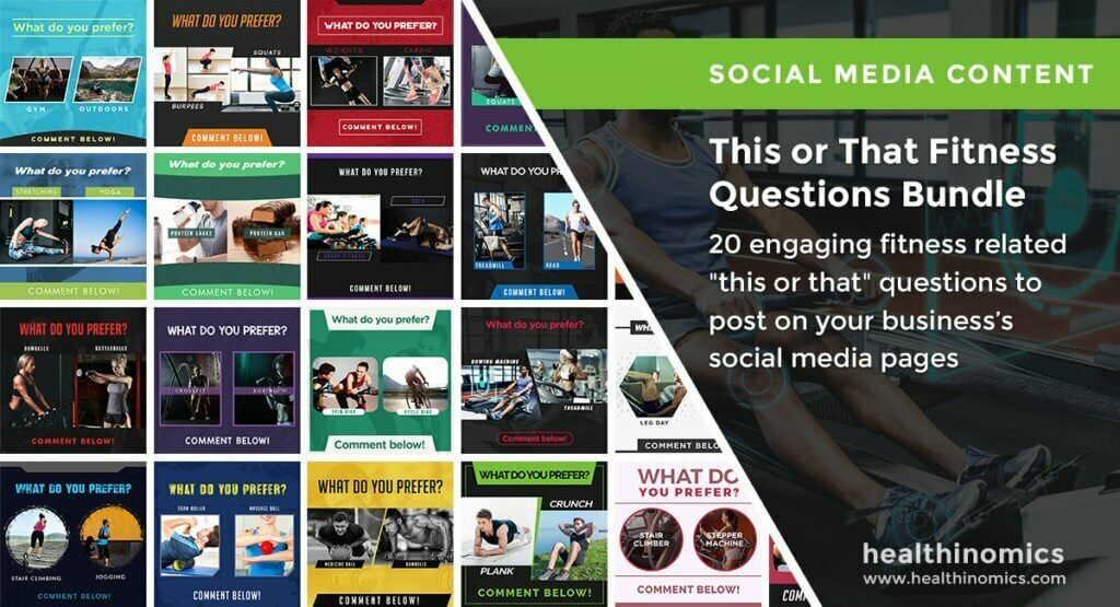 Social Media Images - This or That Fitness Questions Bundle | Healthinomics.com
