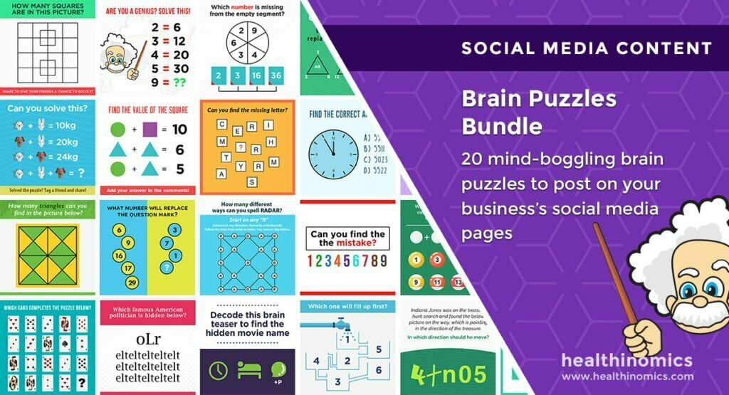 Social Media Images - Brain Puzzles Bundle | Healthinomics.com Social Media Images - Brain Puzzles Bundle | Healthinomics.com