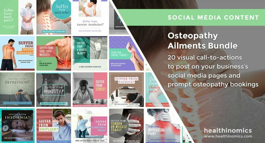 Social Media Images - Osteopathy Ailments Bundle | Healthinomics.com Social Media Images - Osteopathy Ailments Bundle | Healthinomics.com