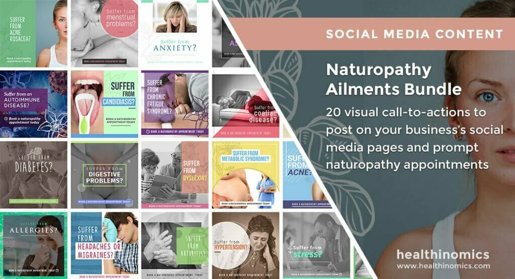 Social Media Images - Naturopathy Ailments Bundle | Healthinomics.com Social Media Images - Naturopathy Ailments Bundle | Healthinomics.com