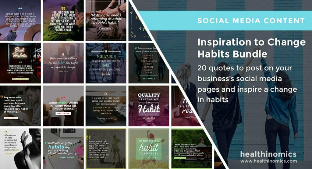 Social Media Images - Inspiration to Change Habits Bundle | Healthinomics Social Media Images - Inspiration to Change Habits Bundle | Healthinomics