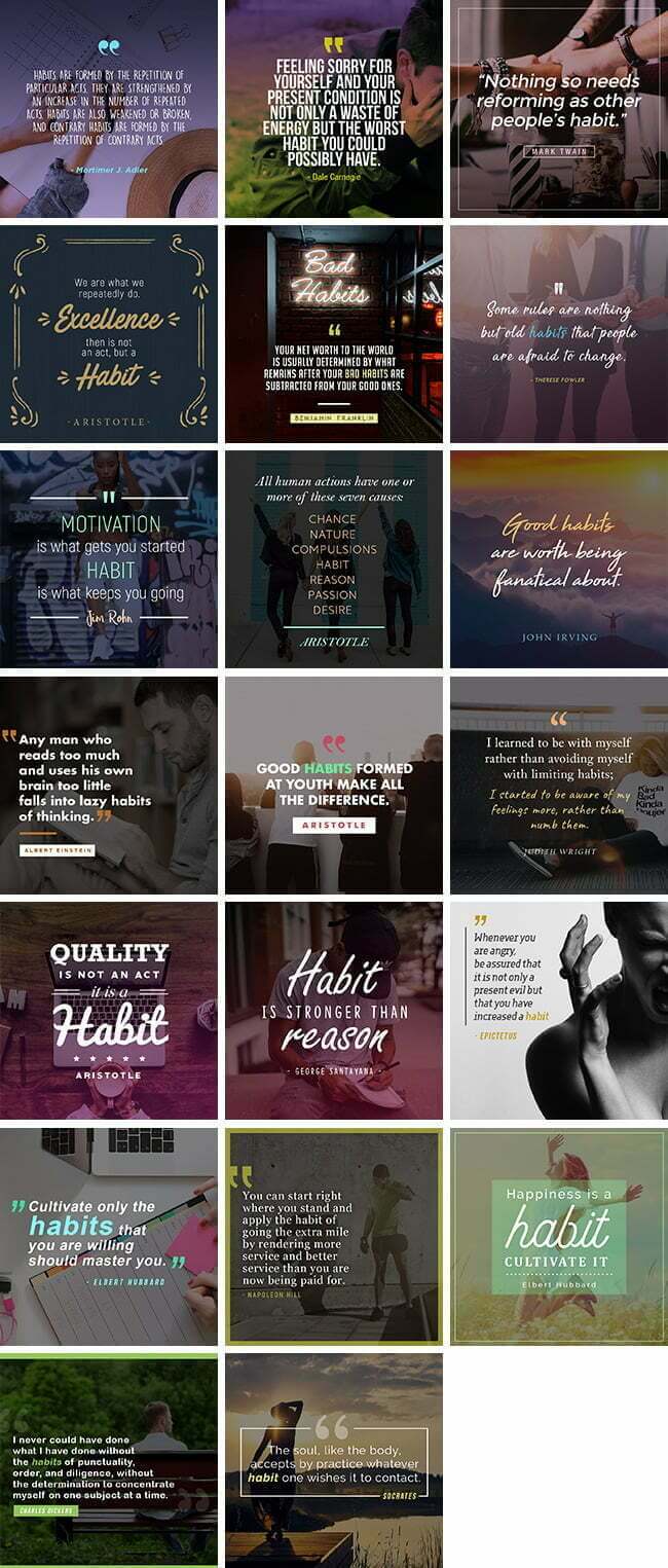 Inspiration To Change Habits Bundle 1 Inspiration To Change Habits Bundle | By Healthinomics