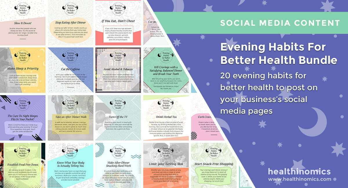 Social Media Images - Evening Habits for Better Health Bundle | Healthinomics