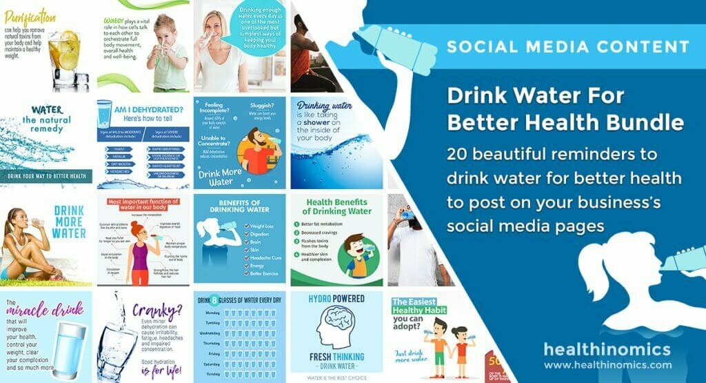 Social Media Images - Drink Water For Better Health Bundle | Healthinomics