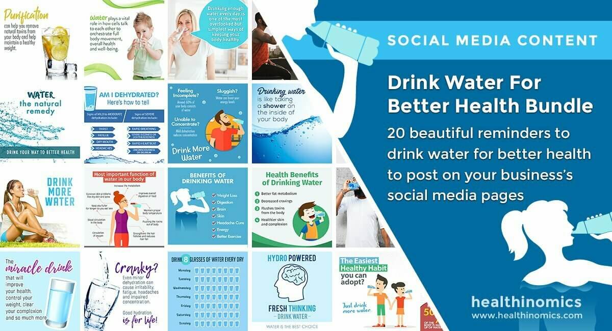 Social Media Images - Drink Water For Better Health Bundle | Healthinomics