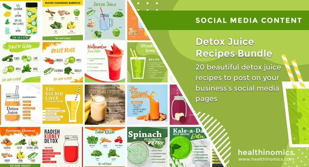Social Media Images - Detox Juice Recipes Bundle | Healthinomics