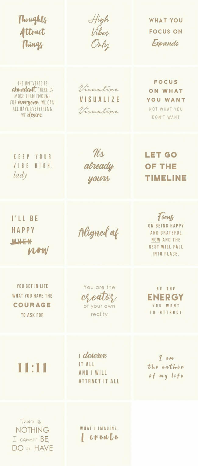Social Media Images - Law of Attraction Quotes Bundle | Healthinomics