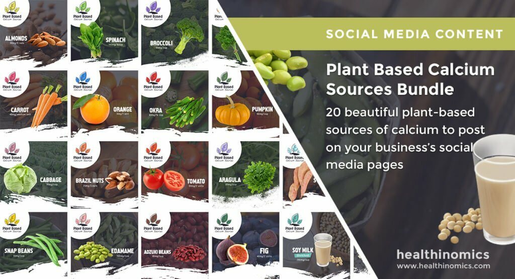 Social Media Images - Plant-Based Calcium Sources Bundle | Healthinomics Social Media Images - Plant-Based Calcium Sources Bundle | Healthinomics