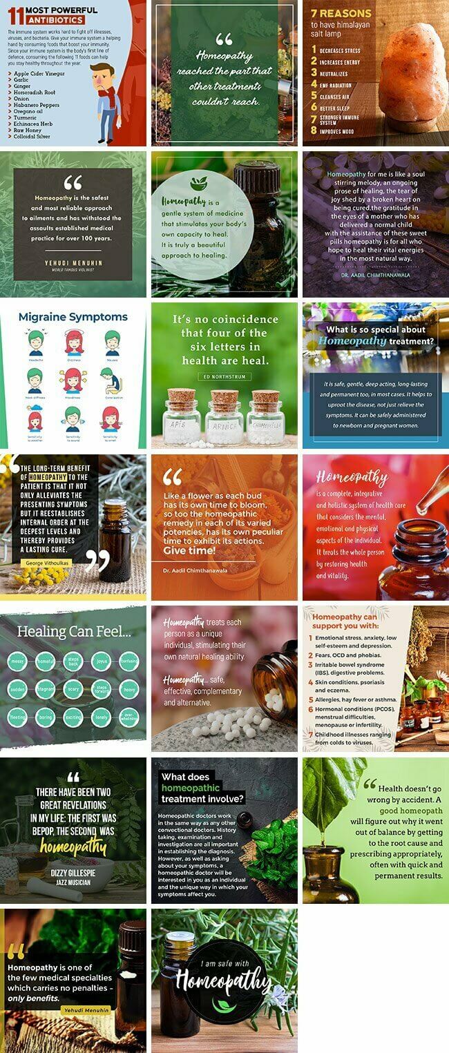 Social Media Images - Homeopathy Bundle | Healthinomics
