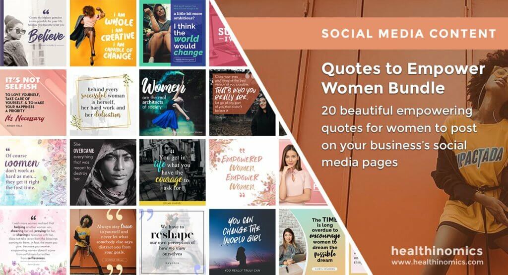 Social Media Images - Quotes to Empower Women Bundle | Healthinomics