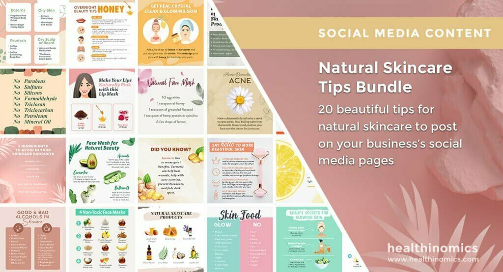 Social Media Images - Natural Skincare Tips Bundle | Healthinomics Social Media Images - Natural Skincare Tips Bundle | Healthinomics