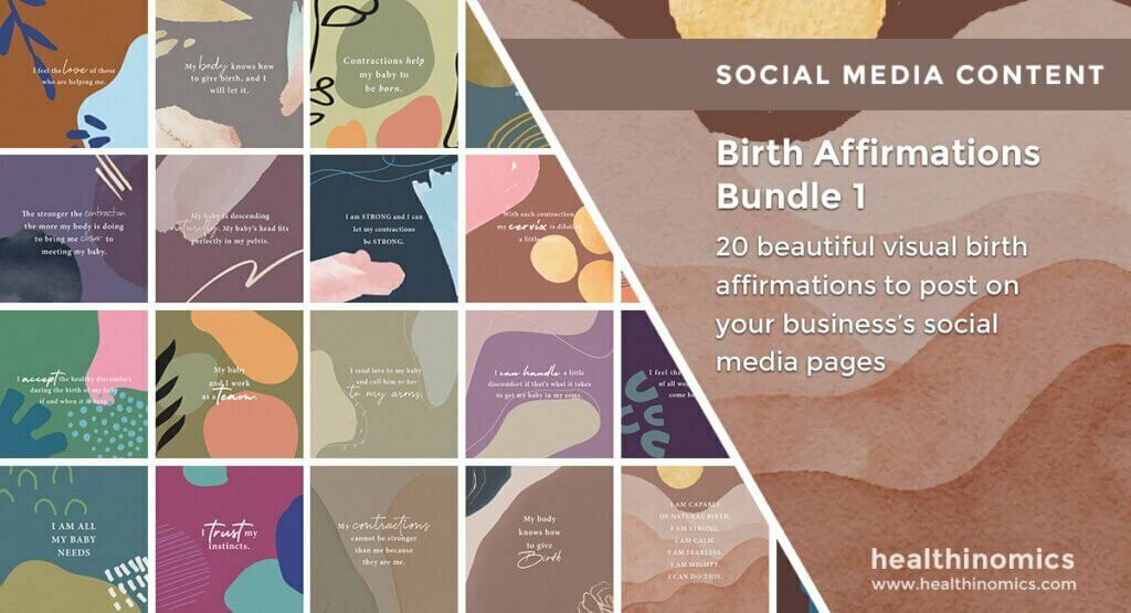 Social Media Images - Birth Affirmations Bundle 1 | Healthinomics