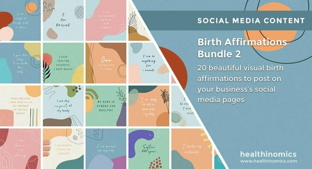 Social Media Images - Birth Affirmations Bundle 2 | Healthinomics