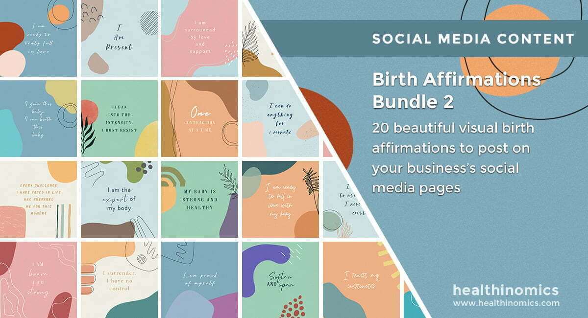 Social Media Images - Birth Affirmations Bundle 2 | Healthinomics